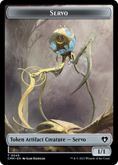 Servo // Elephant Double-Sided Token [Commander Masters Tokens] | D20 Games
