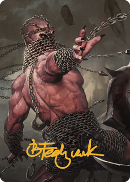 Chain Devil Art Card (Gold-Stamped Signature) [Commander Legends: Battle for Baldur's Gate Art Series] | D20 Games