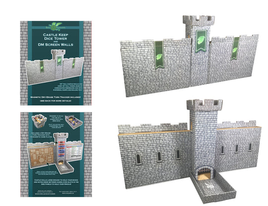 Castle Keep Dice Tower and DM Screen Walls | D20 Games
