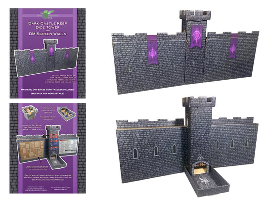 Dark Castle Keep Dice Tower and DM Screen Walls | D20 Games