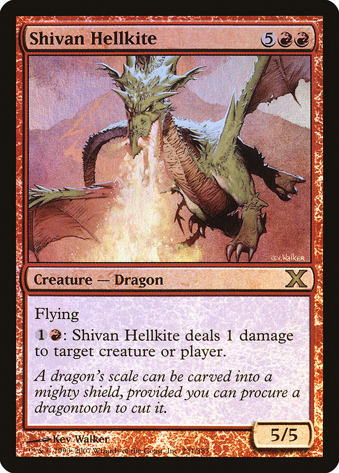 Shivan Hellkite (Premium Foil) [Tenth Edition] | D20 Games