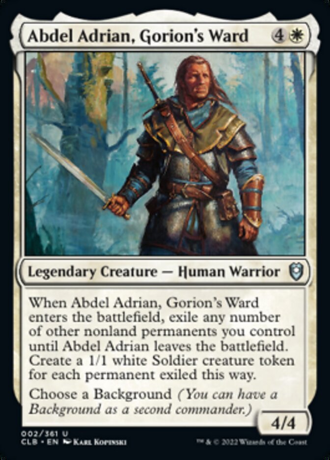 Abdel Adrian, Gorion's Ward [Commander Legends: Battle for Baldur's Gate] | D20 Games