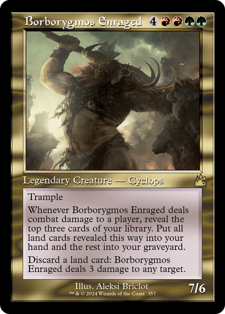 Borborygmos Enraged (Retro Frame) [Ravnica Remastered] | D20 Games