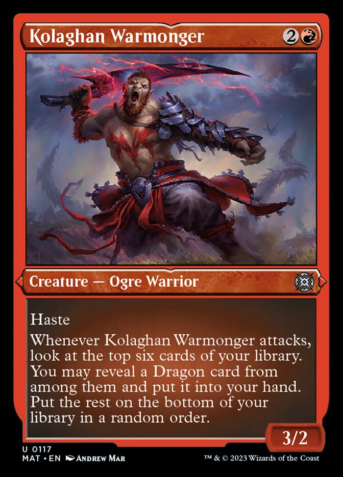 Kolaghan Warmonger (Foil Etched) [March of the Machine: The Aftermath] | D20 Games