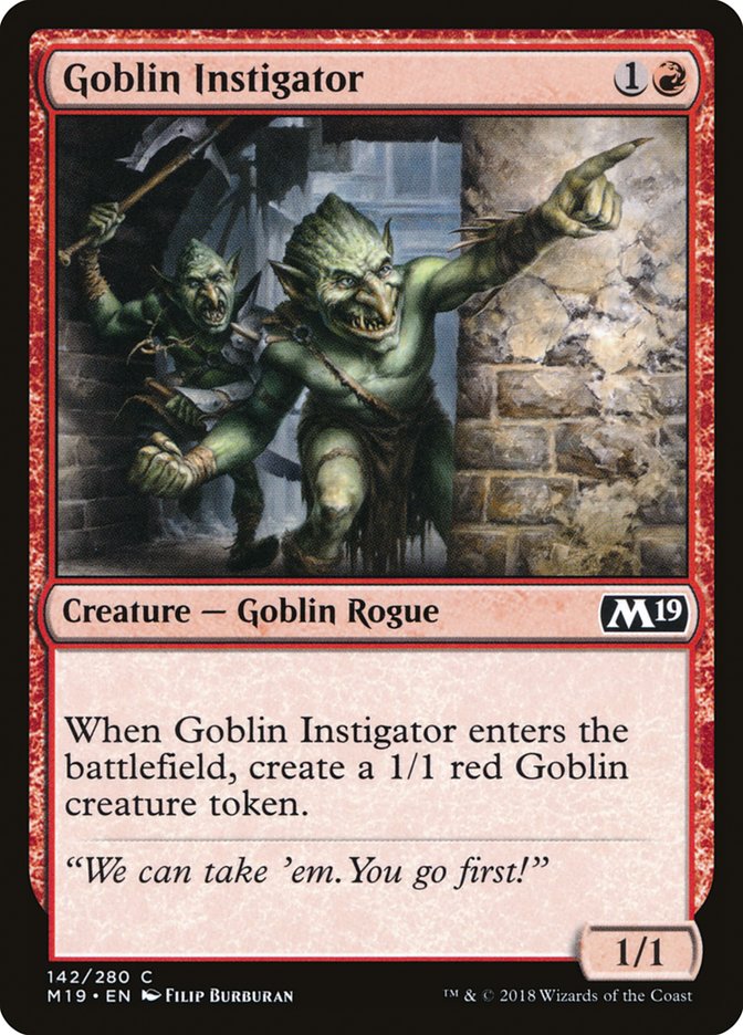Goblin Instigator [Core Set 2019] | D20 Games