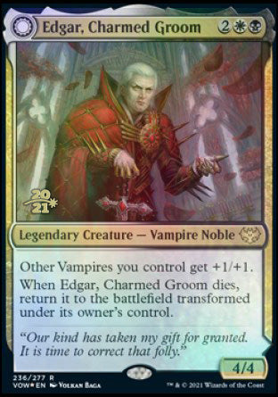 Edgar, Charmed Groom // Edgar Markov's Coffin [Innistrad: Crimson Vow Prerelease Promos] | D20 Games