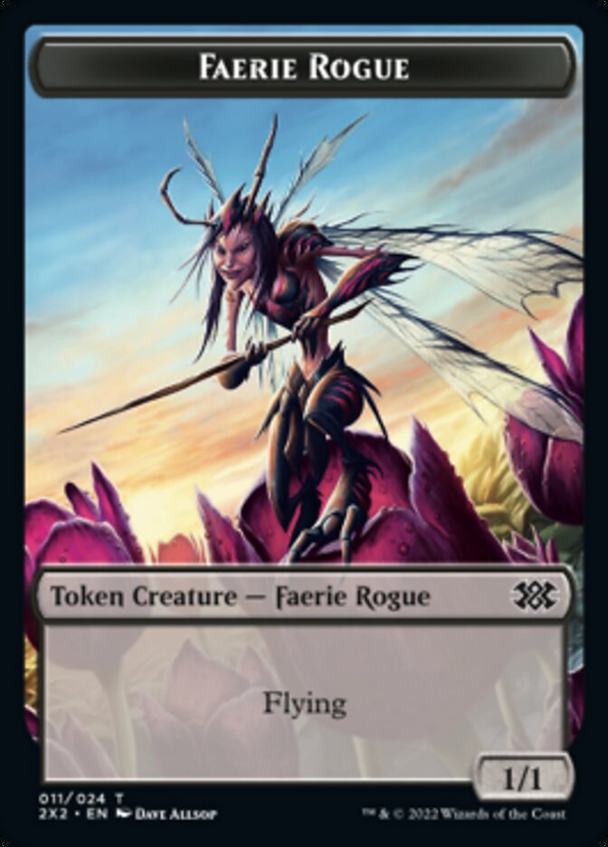 Faerie Rogue // Soldier Double-sided Token [Double Masters 2022 Tokens] | D20 Games