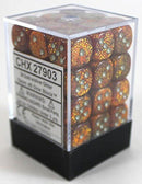 Chessex - Glitter Gold + Silver 12mm D6 Dice Block