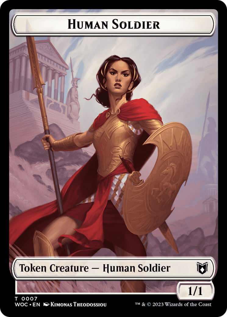 Pirate // Human Soldier Double-Sided Token [Wilds of Eldraine Commander Tokens] | D20 Games