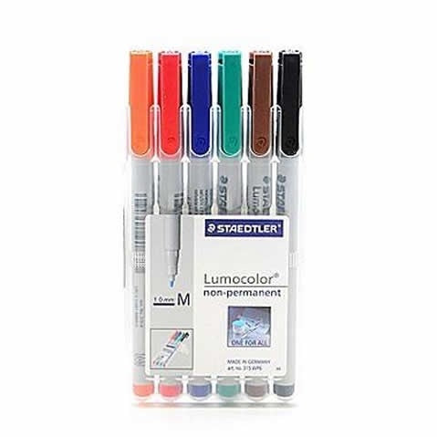 Lumocolor - Water Soluble 6-Pack Markers Medium-Tip | D20 Games