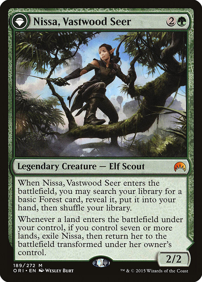 Nissa, Vastwood Seer // Nissa, Sage Animist [Magic Origins] | D20 Games