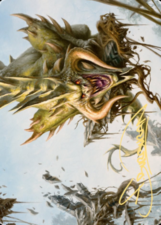 Canopy Baloth Art Card (Gold-Stamped Signature) [Zendikar Rising Art Series] | D20 Games