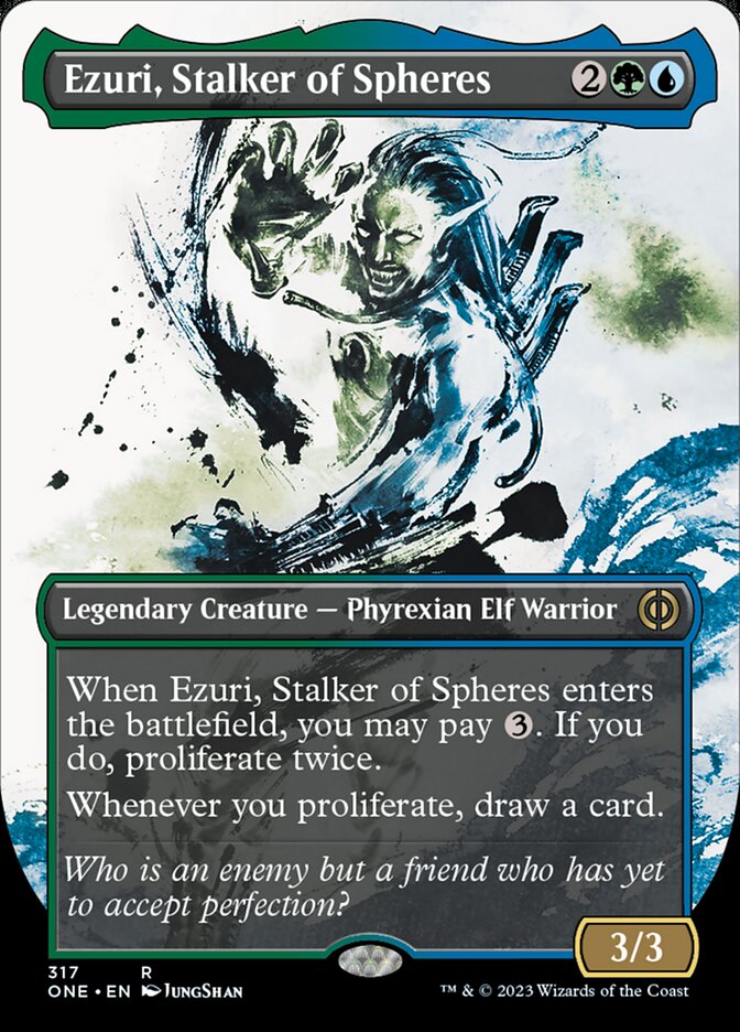 Ezuri, Stalker of Spheres (Borderless Ichor) [Phyrexia: All Will Be One] | D20 Games