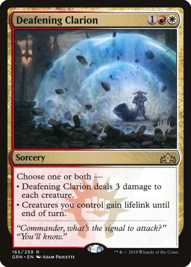 Deafening Clarion (Promo Pack) [Guilds of Ravnica Promos] | D20 Games