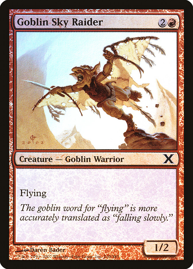 Goblin Sky Raider (Premium Foil) [Tenth Edition] | D20 Games