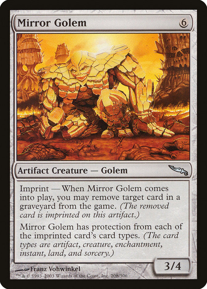 Mirror Golem [Mirrodin] | D20 Games