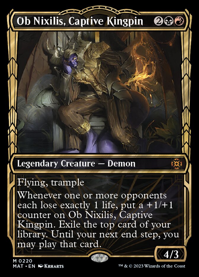 Ob Nixilis, Captive Kingpin (Showcase Halo Foil) [March of the Machine: The Aftermath] | D20 Games