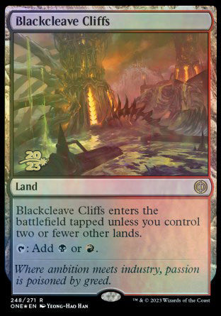 Blackcleave Cliffs [Phyrexia: All Will Be One Prerelease Promos] | D20 Games