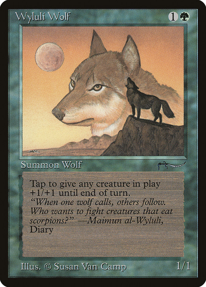 Wyluli Wolf (Light Mana Cost) [Arabian Nights] | D20 Games