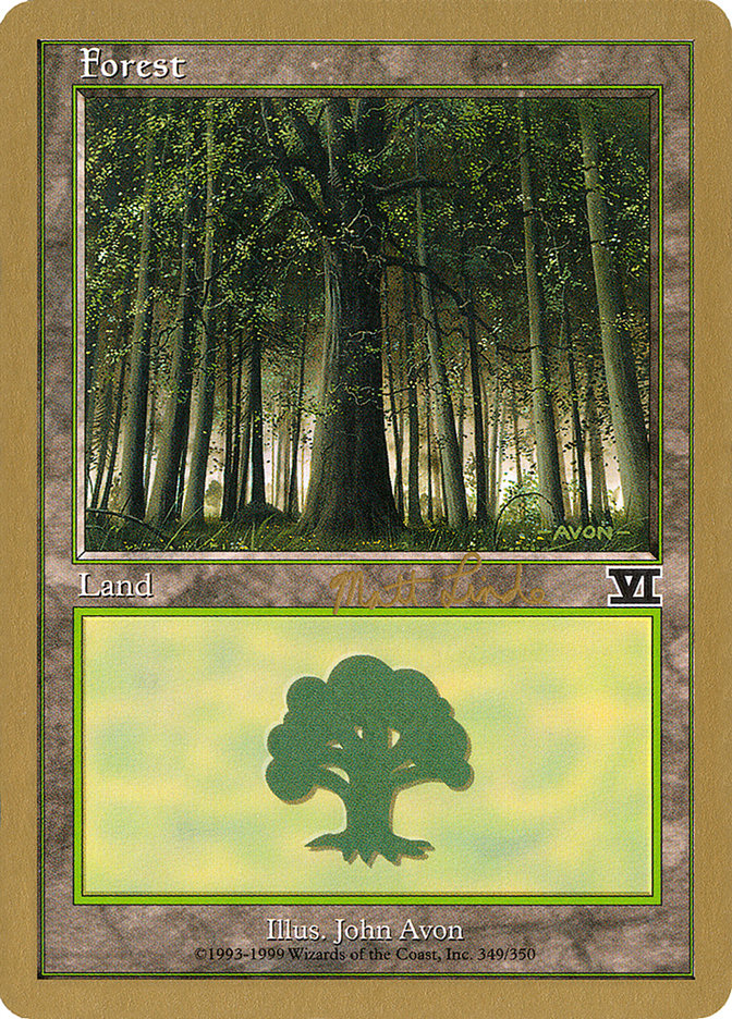 Forest (ml349) (Matt Linde) [World Championship Decks 1999] | D20 Games