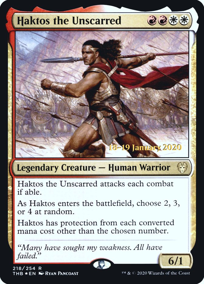 Haktos the Unscarred [Theros Beyond Death Prerelease Promos] | D20 Games