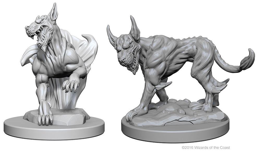 Dungeons & Dragons Nolzur`s Marvelous Unpainted Miniatures: Blink Dogs | D20 Games