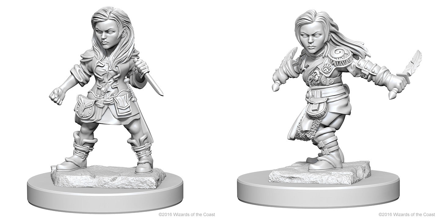 Dungeons & Dragons Nolzur`s Marvelous Unpainted Miniatures: W1 Halfling Female Rogue | D20 Games