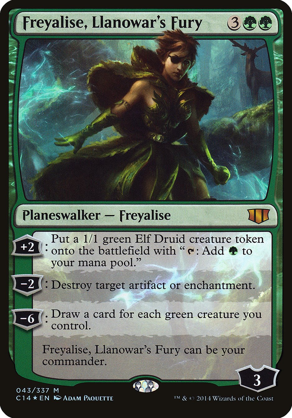 Freyalise, Llanowar's Fury (Oversized) [Commander 2014 Oversized] | D20 Games