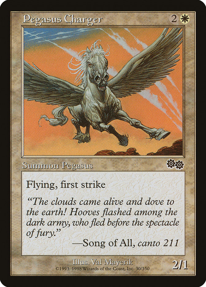 Pegasus Charger [Urza's Saga] | D20 Games