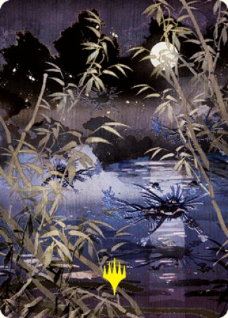 Swamp Art Card (Gold-Stamped Signature) [Kamigawa: Neon Dynasty Art Series] | D20 Games