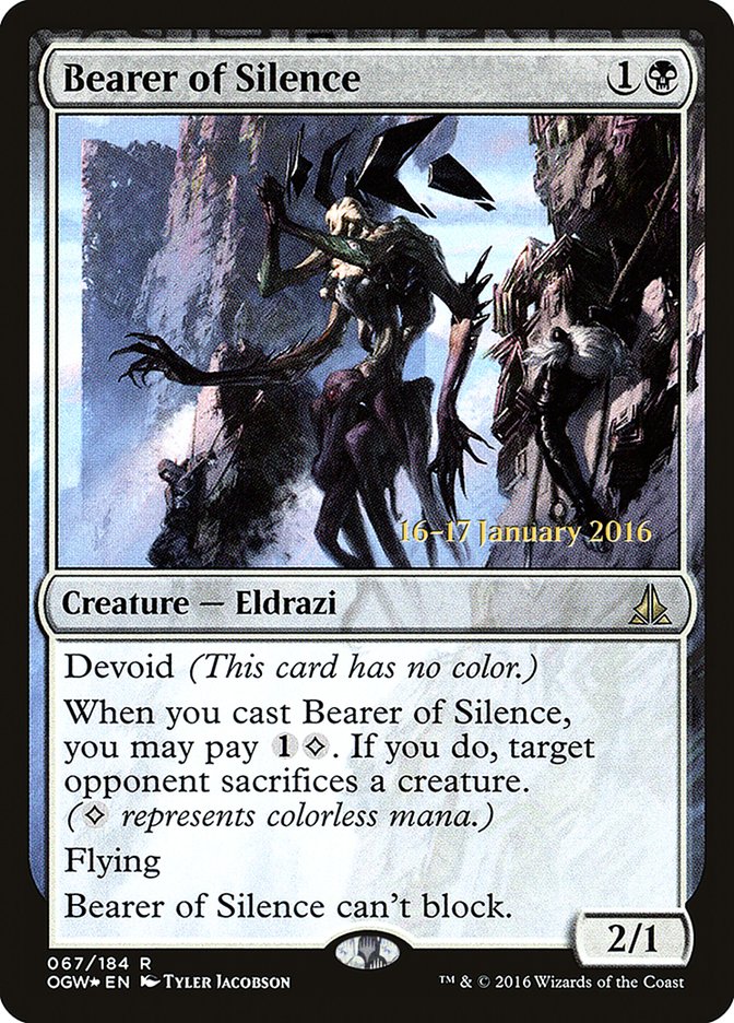 Bearer of Silence [Oath of the Gatewatch Prerelease Promos] | D20 Games