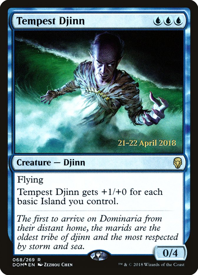 Tempest Djinn  [Dominaria Prerelease Promos] | D20 Games