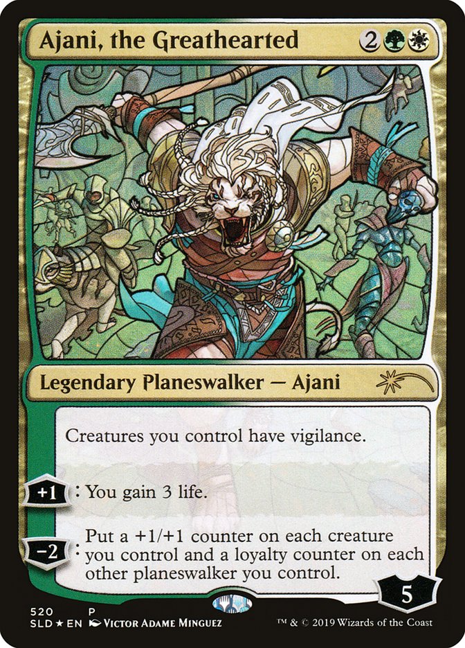 Ajani, the Greathearted (Stained Glass) [Secret Lair Drop Promos] | D20 Games