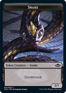 Snake // Zombie Double-sided Token [Commander Collection: Black Tokens] | D20 Games