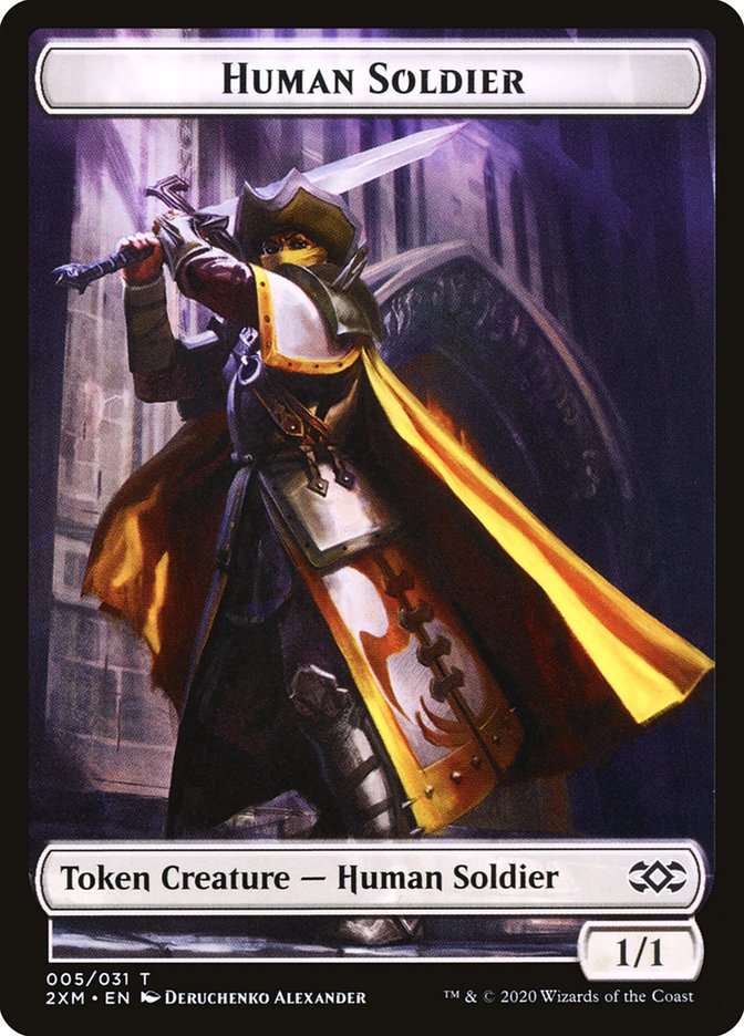 Human Soldier [Double Masters Tokens] | D20 Games