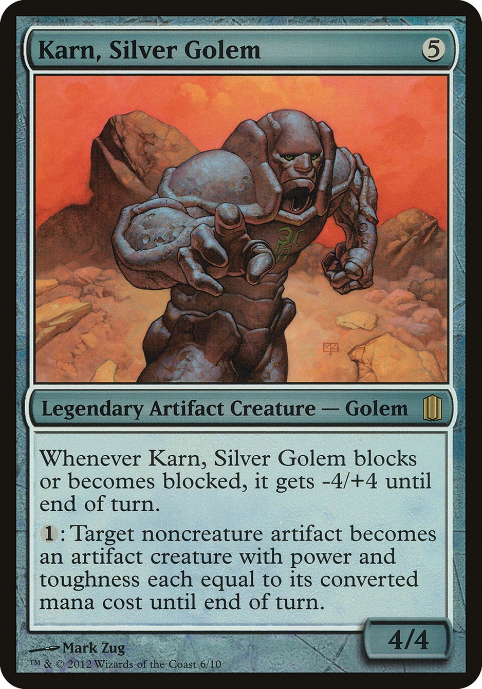 Karn, Silver Golem (Oversized) [Commander's Arsenal Oversized] | D20 Games