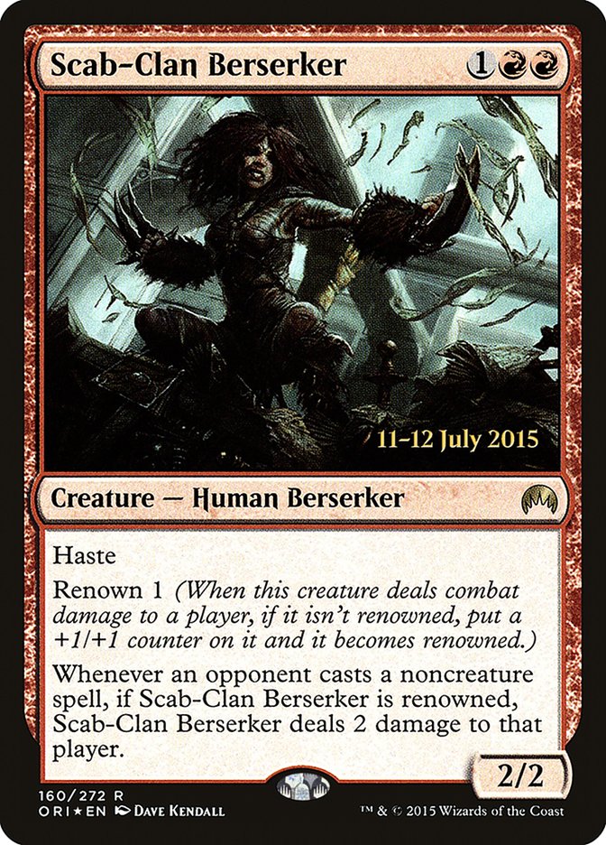 Scab-Clan Berserker [Magic Origins Prerelease Promos] | D20 Games