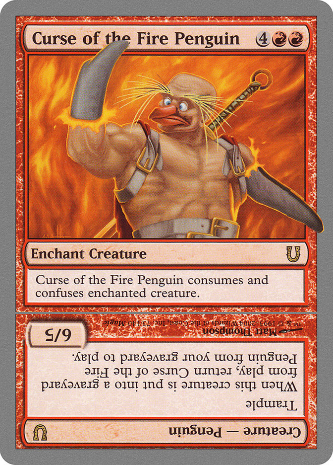 Curse of the Fire Penguin // Curse of the Fire Penguin Creature [Unhinged] | D20 Games