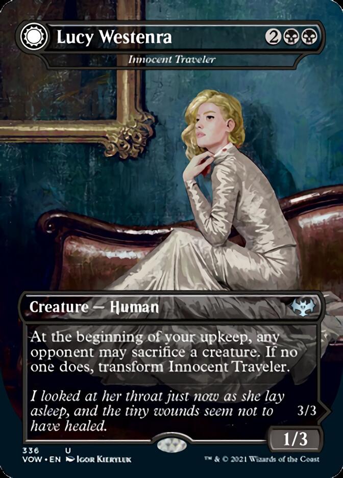 Innocent Traveler // Malicious Invader - Lucy Westenra // Lucy, Arisen Vampire [Innistrad: Crimson Vow] | D20 Games