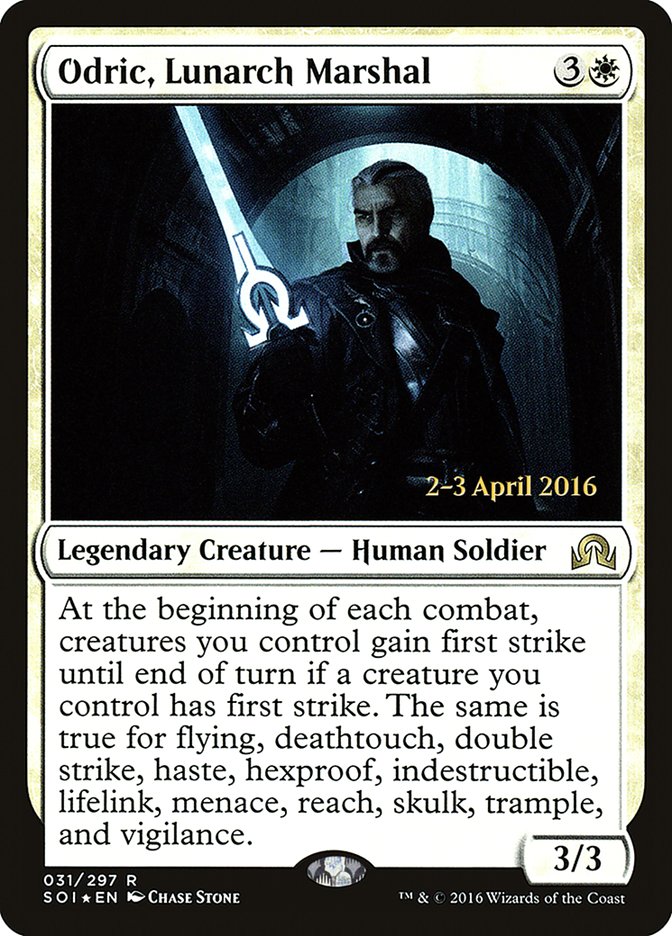 Odric, Lunarch Marshal [Shadows over Innistrad Prerelease Promos] | D20 Games