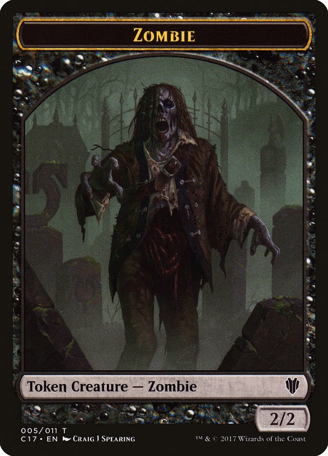 Vampire // Zombie Double-sided Token [Commander 2017 Tokens] | D20 Games