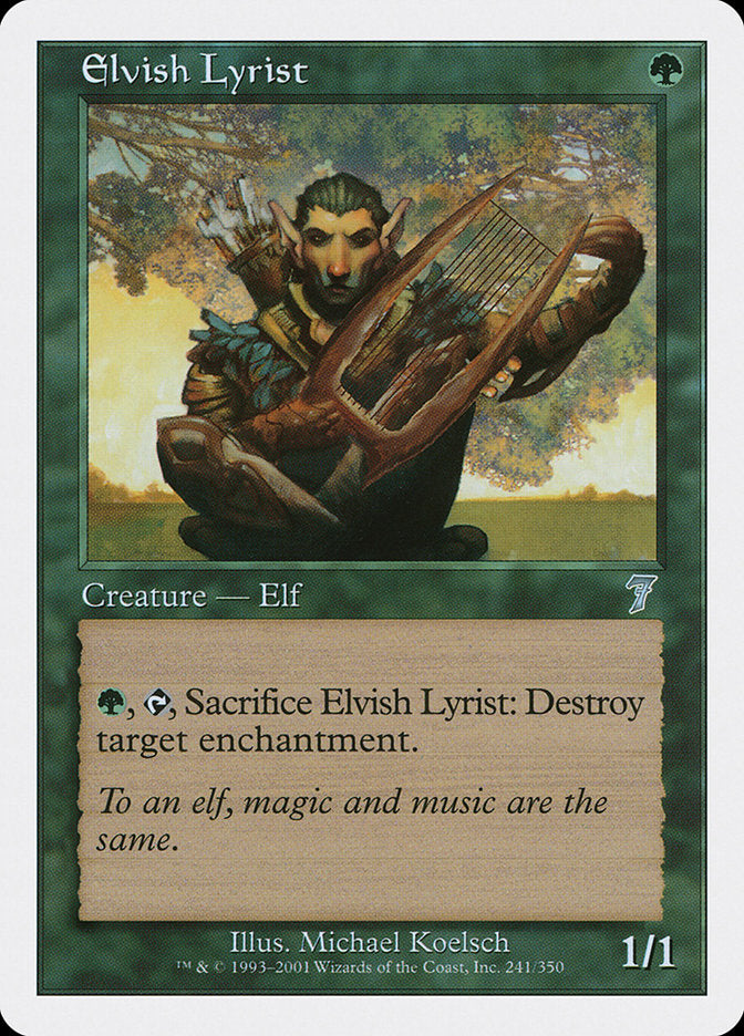 Elvish Lyrist [Seventh Edition] | D20 Games