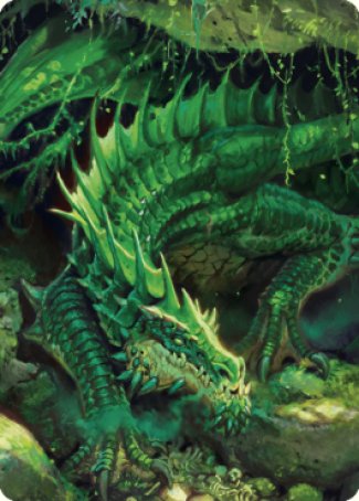 Lurking Green Dragon Art Card [Commander Legends: Battle for Baldur's Gate Art Series] | D20 Games