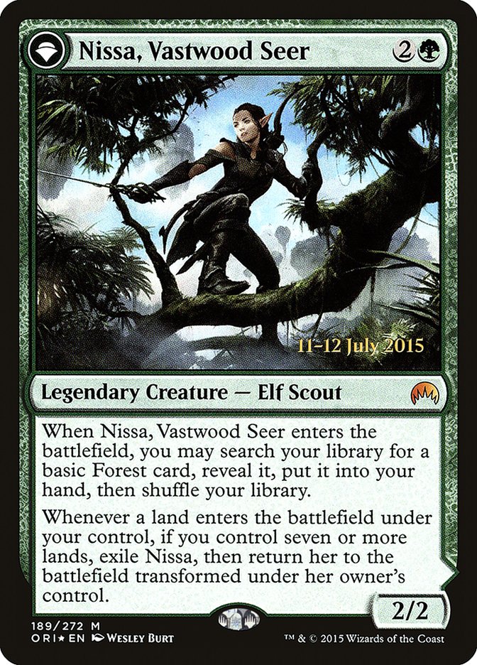 Nissa, Vastwood Seer // Nissa, Sage Animist [Magic Origins Prerelease Promos] | D20 Games