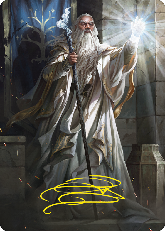 Gandalf the White Art Card (Gold-Stamped Signature) [The Lord of the Rings: Tales of Middle-earth Art Series] | D20 Games