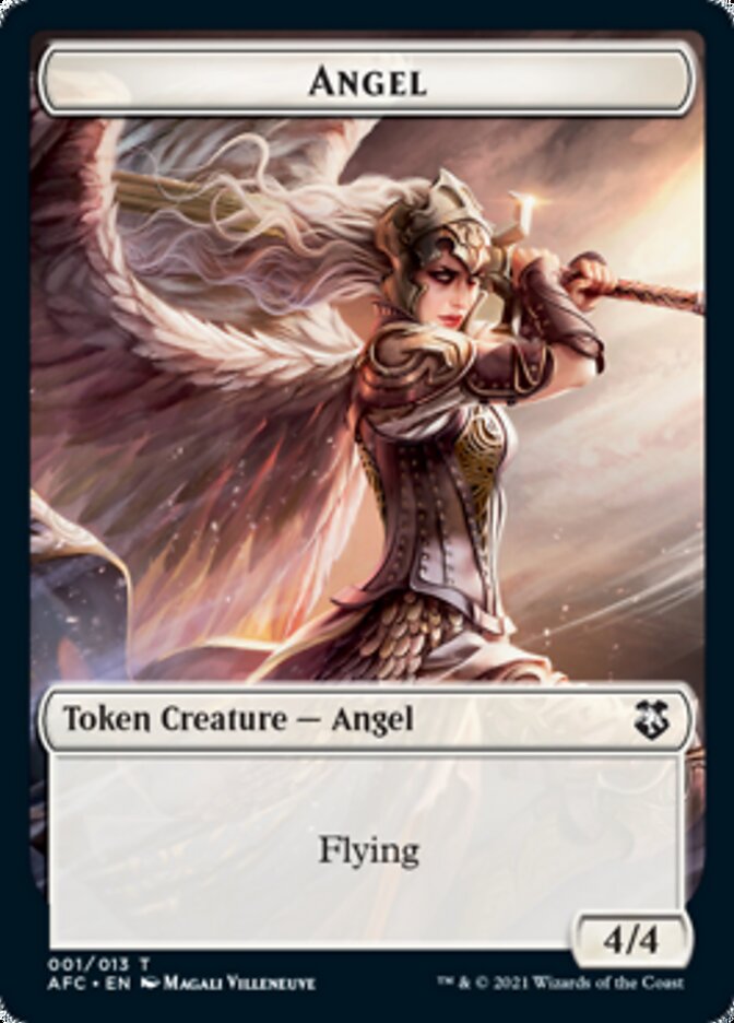 Angel // Saproling Double-sided Token [Dungeons & Dragons: Adventures in the Forgotten Realms Commander Tokens] | D20 Games