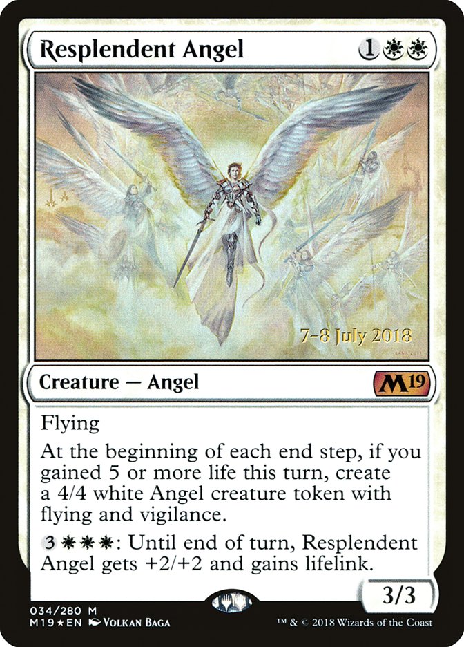 Resplendent Angel  [Core Set 2019 Prerelease Promos] | D20 Games