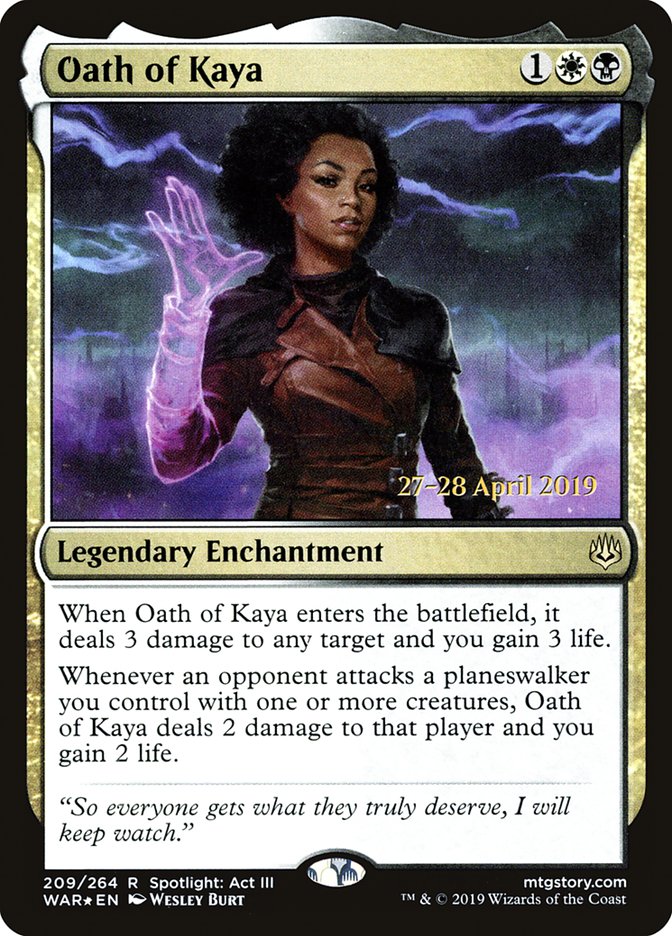 Oath of Kaya  [War of the Spark Prerelease Promos] | D20 Games