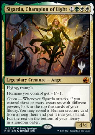 Sigarda, Champion of Light (Promo Pack) [Innistrad: Midnight Hunt Promos] | D20 Games