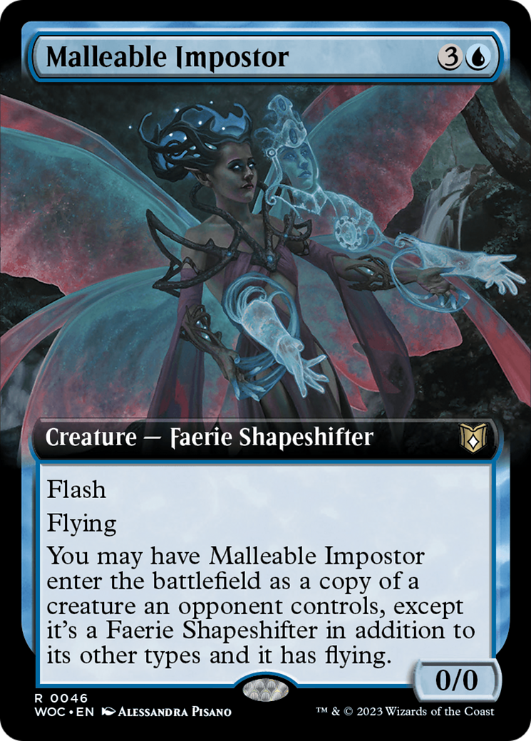 Malleable Impostor (Extended Art) [Wilds of Eldraine Commander] | D20 Games